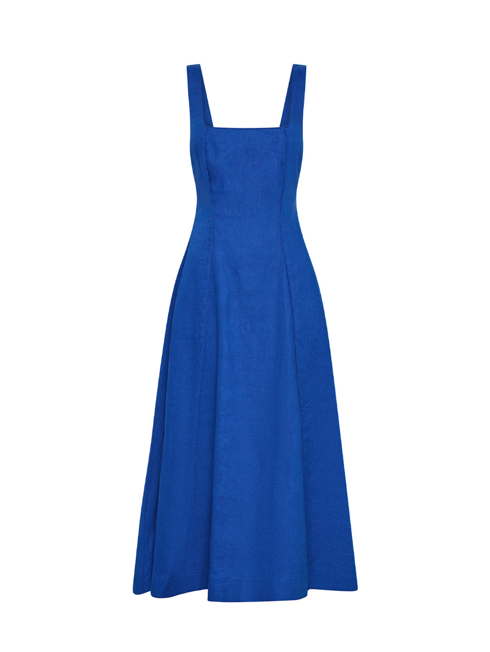 Blue dress on a white background