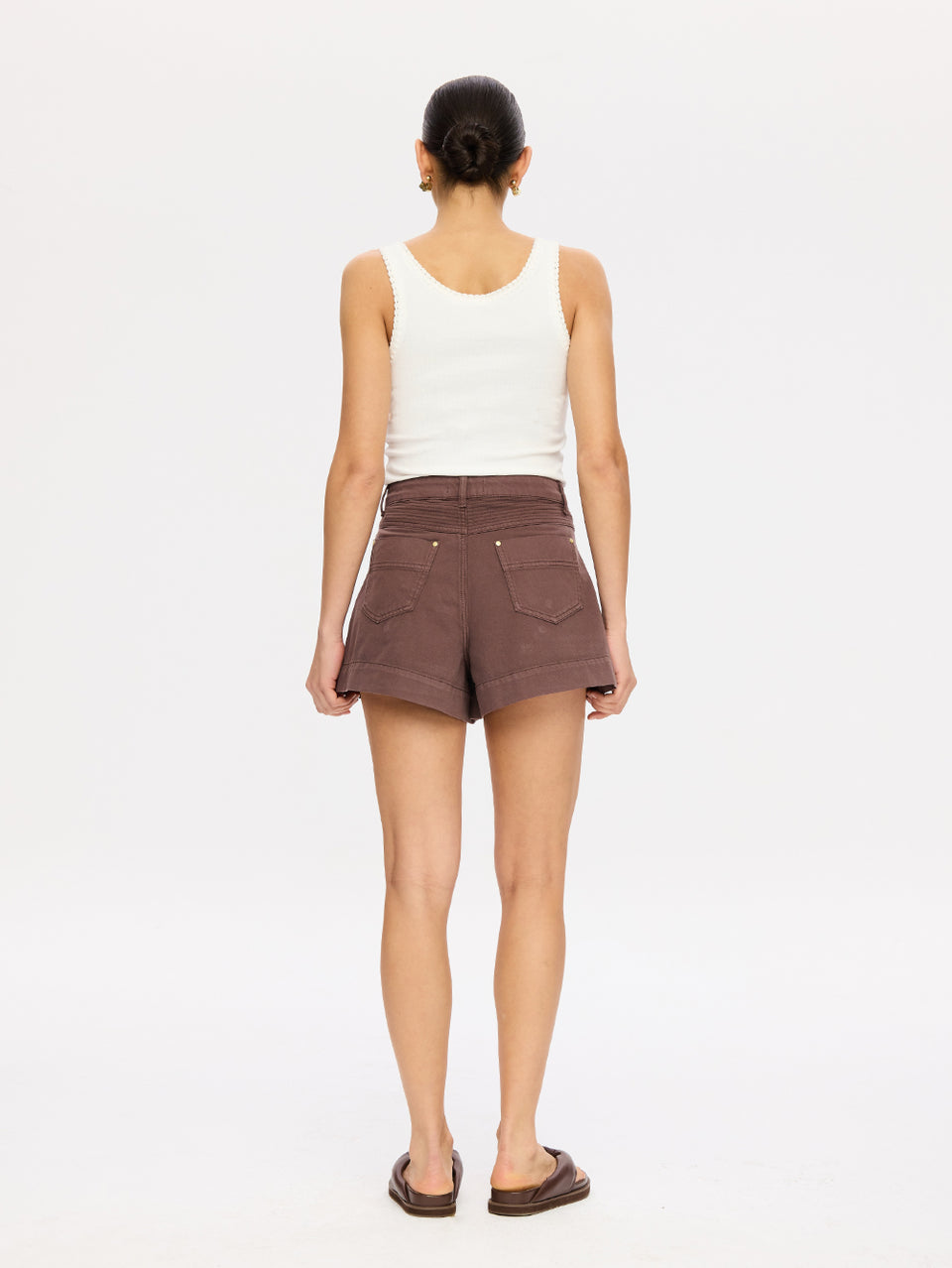 Celene Denim Short - Chocolate