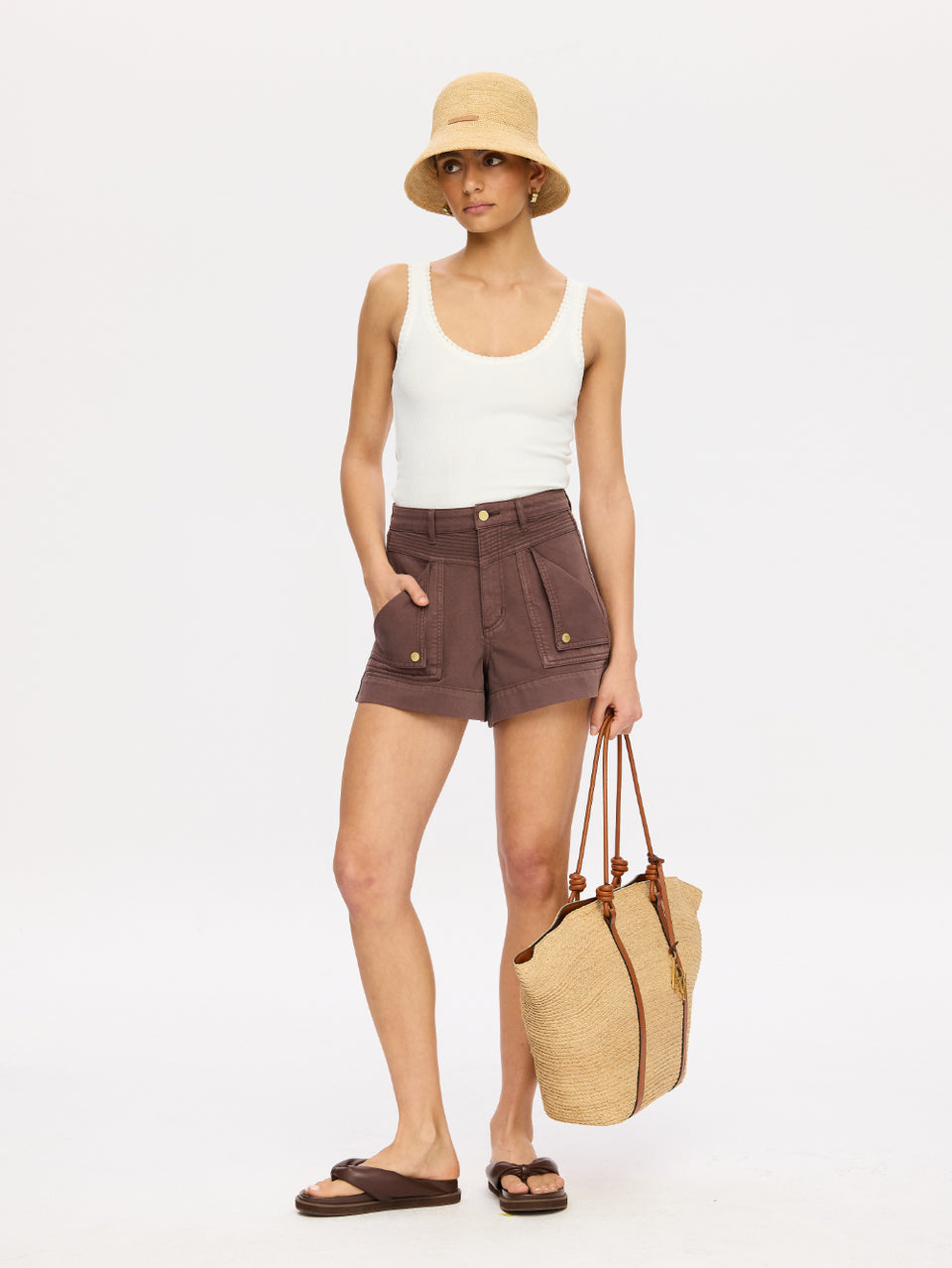 Celene Denim Short - Chocolate