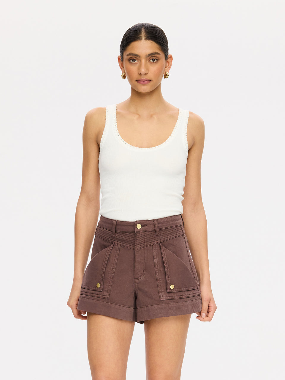 Celene Denim Short - Chocolate