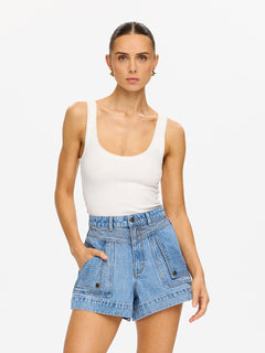 Celene Denim Shorts - Stonewash