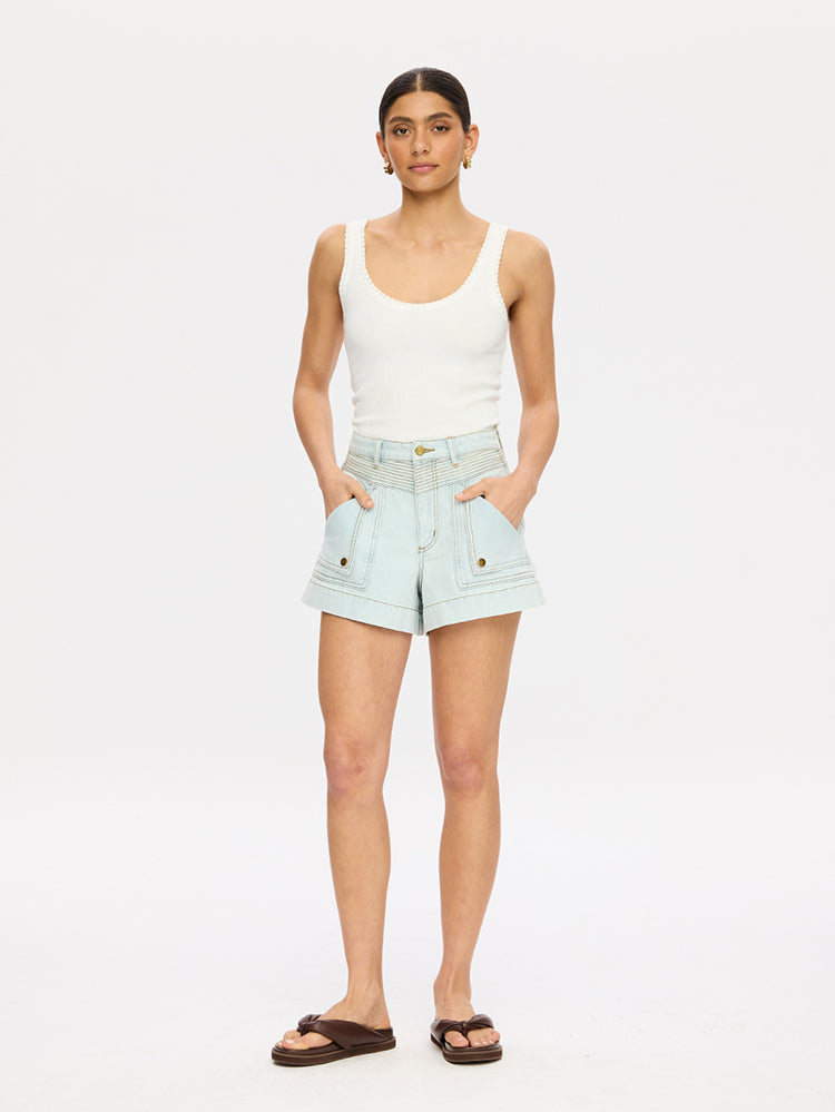 Celene Denim Short - Pale Blue