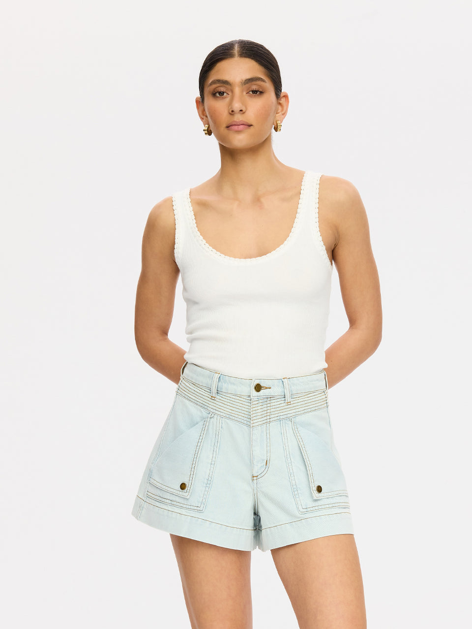 Celene Denim Short - Pale Blue