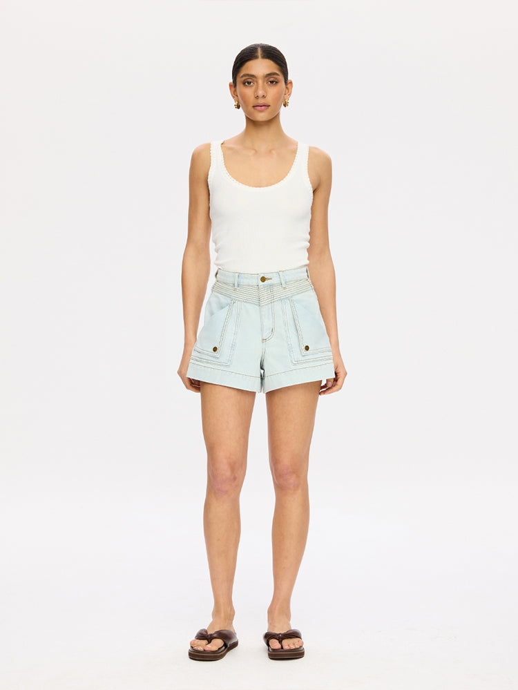 Celene Denim Short - Pale Blue